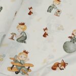 🟒PREMIJUM pamučno platno 240cm mali princ zeleno - Slika 2