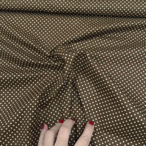 Pamuk 100% tamno braon osnova bele tufne 2mm