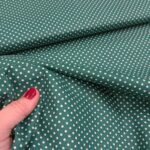 Pamuk 100% tamno zelena osnova bele tufne 2mm