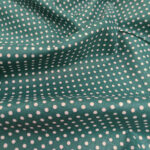 Pamuk 100% tamno zelena osnova bele tufne 2mm - Slika 2