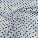 Pamuk 100% bela osnova šerpa plave tufne 6mm