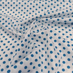 Pamuk 100% bela osnova šerpa plave tufne 6mm