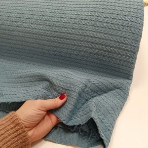 Pamučna pletenina petrol denim plavi