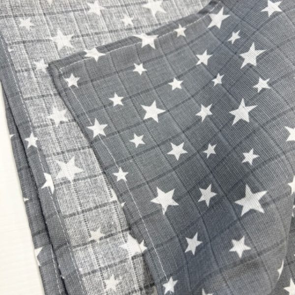 Pelena  siva sa belim zvezdama 80x80 - Slika 2