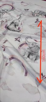 Pamuk Slatki slonić na roze LJUBIČASTO NOVO - Slika 2