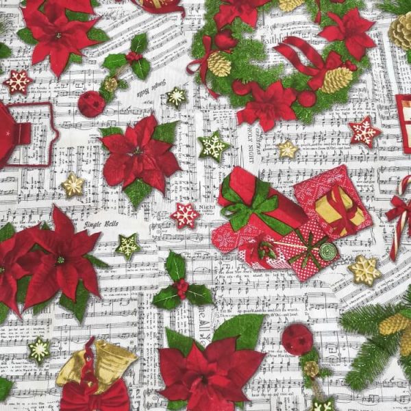 Novogodišnji dekor note sa ukrasima - Slika 1