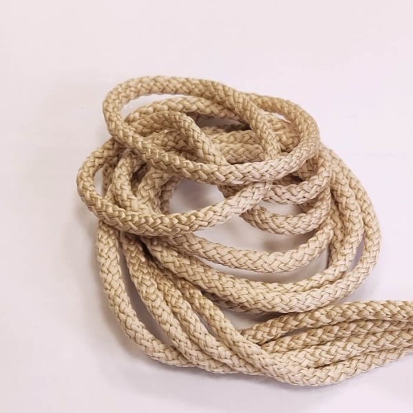 Pamučni gajtan svetlo krem poliester  4mm - Slika 1