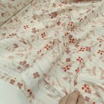 Roze cvetići i linije 240cm širina - Slika 2