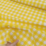 Cotton dekor žuti karirani