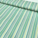 Dekor platno tirkiz zelene pruge sitne