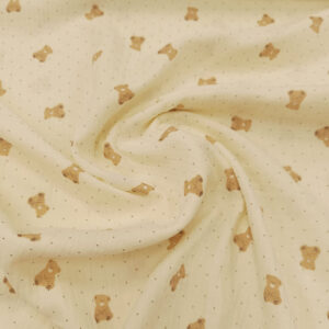 Dupla gaza žućkasta osnova braon mede i tačke