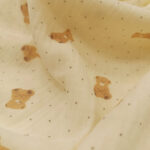 Dupla gaza žućkasta osnova braon mede i tačke - Slika 3