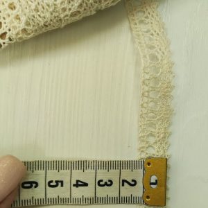 Pamučna čipka svetlo krem 15mm