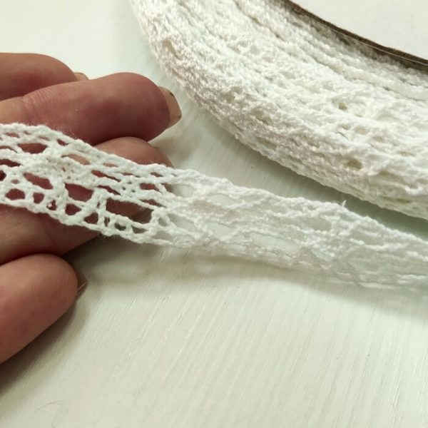 Pamučna čipka bela 1,50cm - Slika 1
