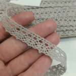 Pamučna čipka pesak krem 15mm