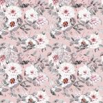 Oxford tkanina dezen puder roze osnova bašta