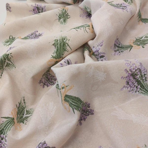 Dekor platno lavanda krem osnova - Slika 2