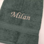 Peškir vezeni zeleni 50x90 MILAN - Slika 2