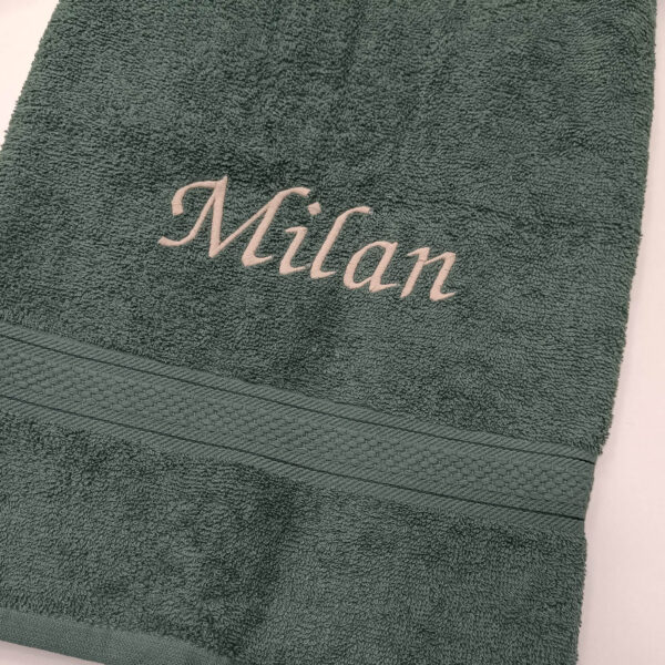 Peškir vezeni zeleni 50x90 MILAN - Slika 2