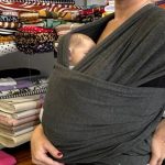 MARAMA za nošenje bebe siva MELIRANA - Slika 2