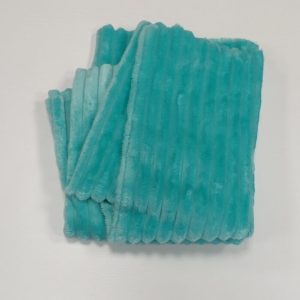 Parče minky pruge tirkiz 130x170