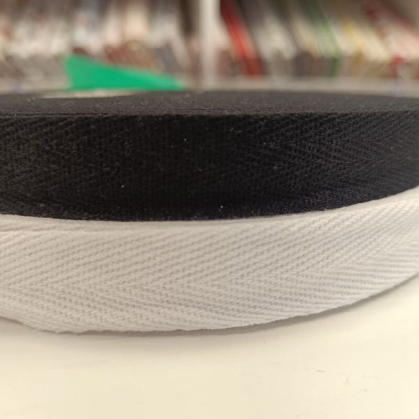 Pamučna keper traka crna 2cm - Slika 3