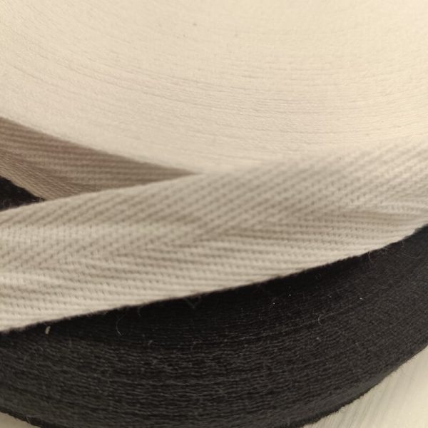 Pamučna keper traka crna 2cm - Slika 2