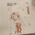 Parče pamuk platno mede baloni na krem 22x47