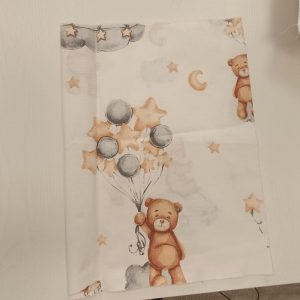 Parče pamuk platno mede baloni na krem 22x47