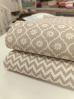 Pamučno dekor platno krem mini cik cak NOVO - Slika 2