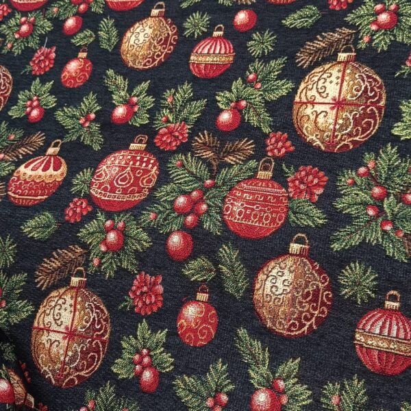 Gobelinos dekor platno sa zlatnim nitima kugle gušće na crnoj - Slika 1