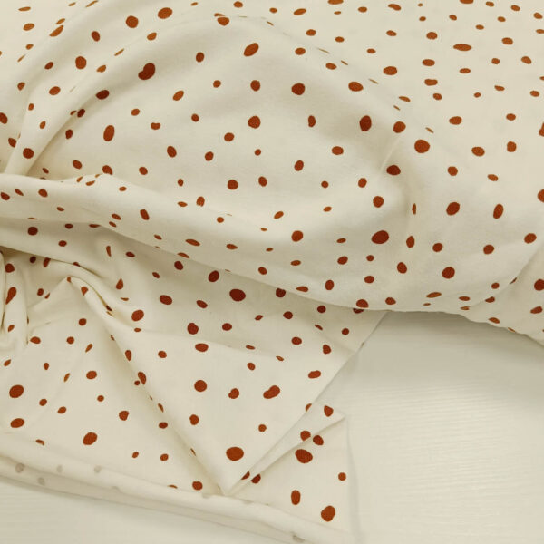 Pamuk žersej štampani terracotta tačke - Slika 1