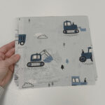 Parče pamuk platno vozila na sivoj 40x160