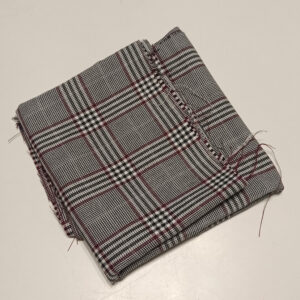 Parče karo štof sivo bordo 53x140