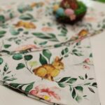 Uskršnji stolnjak zeke na beloj Prečnik 155