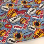 Pamuk kolor strip na denim plavoj osnovi