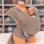MARAMA za nošenje bebe bela kafa