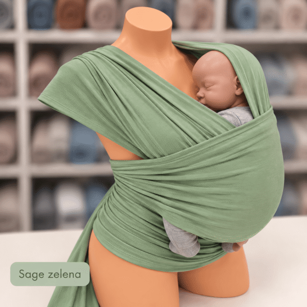 MARAMA za nošenje bebe pastelno zelena - Slika 1