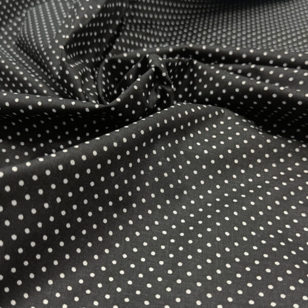 Pamuk crna osnova bele tufne 4mm - Slika 2