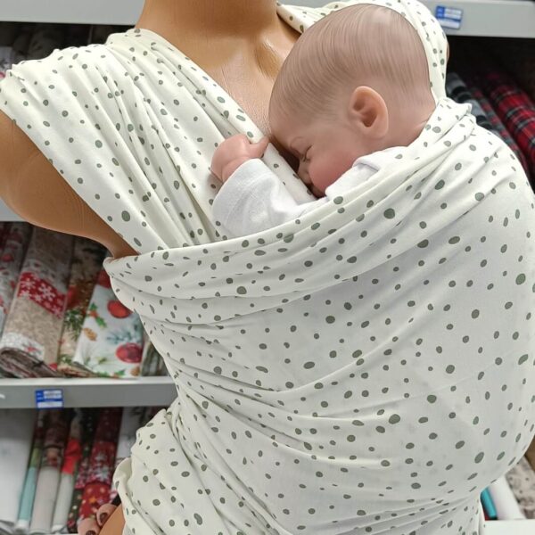 MARAMA za nošenje bebe maslinaste tačke - Slika 1