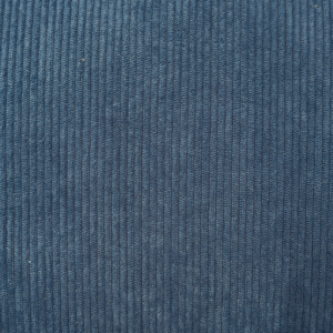 Rebrasti somot uni jednobojni jeans plavi