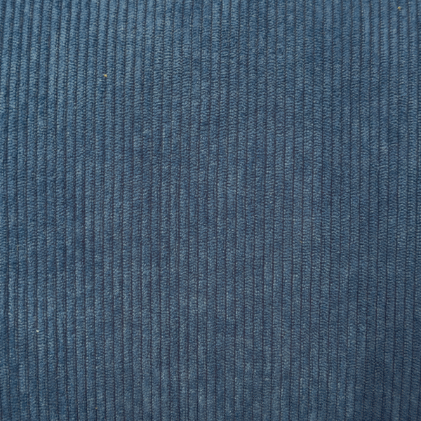 Rebrasti somot uni jednobojni jeans plavi - Slika 1