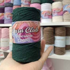 MAKRAME konac Yarn club bor zelen