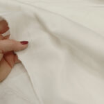 Pamučni puniji damast beli 300cm širina