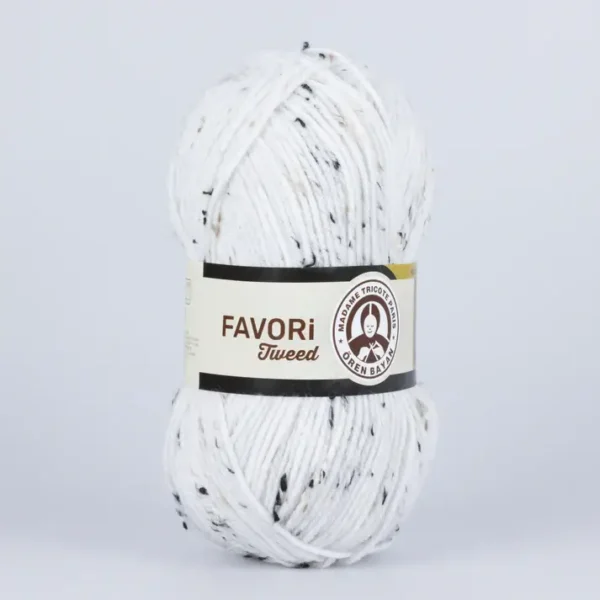 Vunica FAVORI TWEED bela 100B - Slika 3