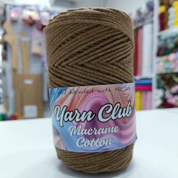 MAKRAME konac Yarn club svetlo braon - Slika 1