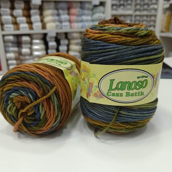 Lanoso cazz batik teracotta braon zelen plavi 709 - Slika 1