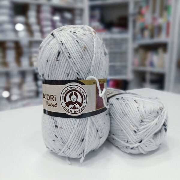 Vunica FAVORI TWEED bela 100B - Slika 1