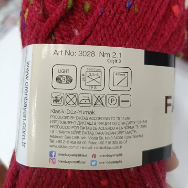 Vunica FAVORI TWEED crvena 034C - Slika 2