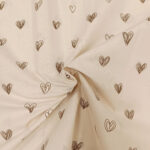 🟒PREMIJUM pamučno platno 240cm crtana srca na krem
